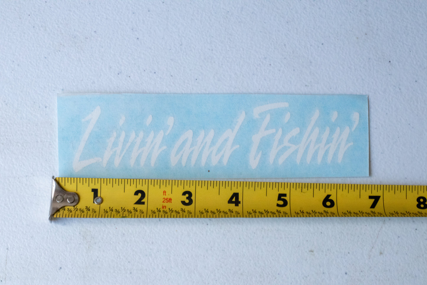 Livin' and Fishin' Decal